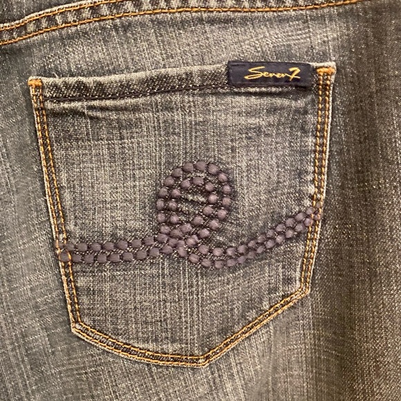 Seven 7 for all Mankind distressed jeans,tall. - Picture 4 of 5